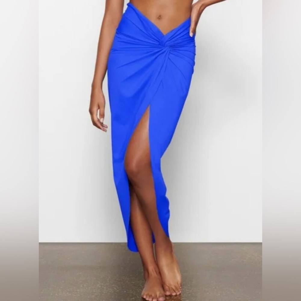 Skims Blue Swim Skirt Surrong